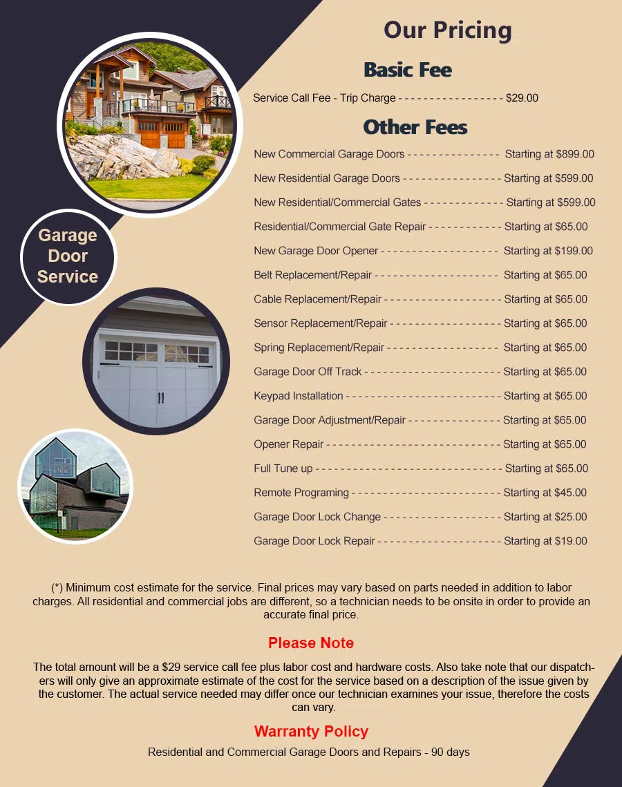 Garage Door Mobile Service Montgomery Village, MD 301-359-1014